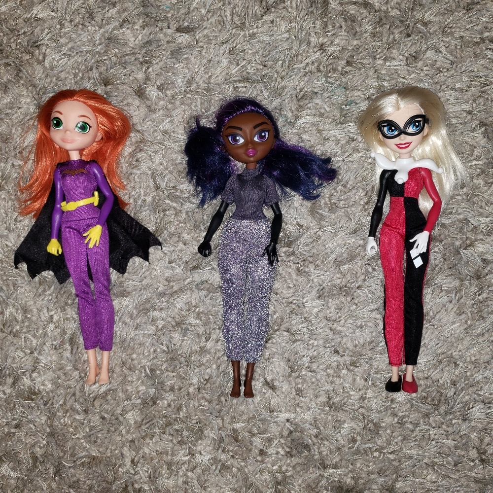 DC Super Hero Girls  10" Action Dolls x3